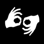 American Sign Language symbol. ASL interpretation will be available for both sessions.
